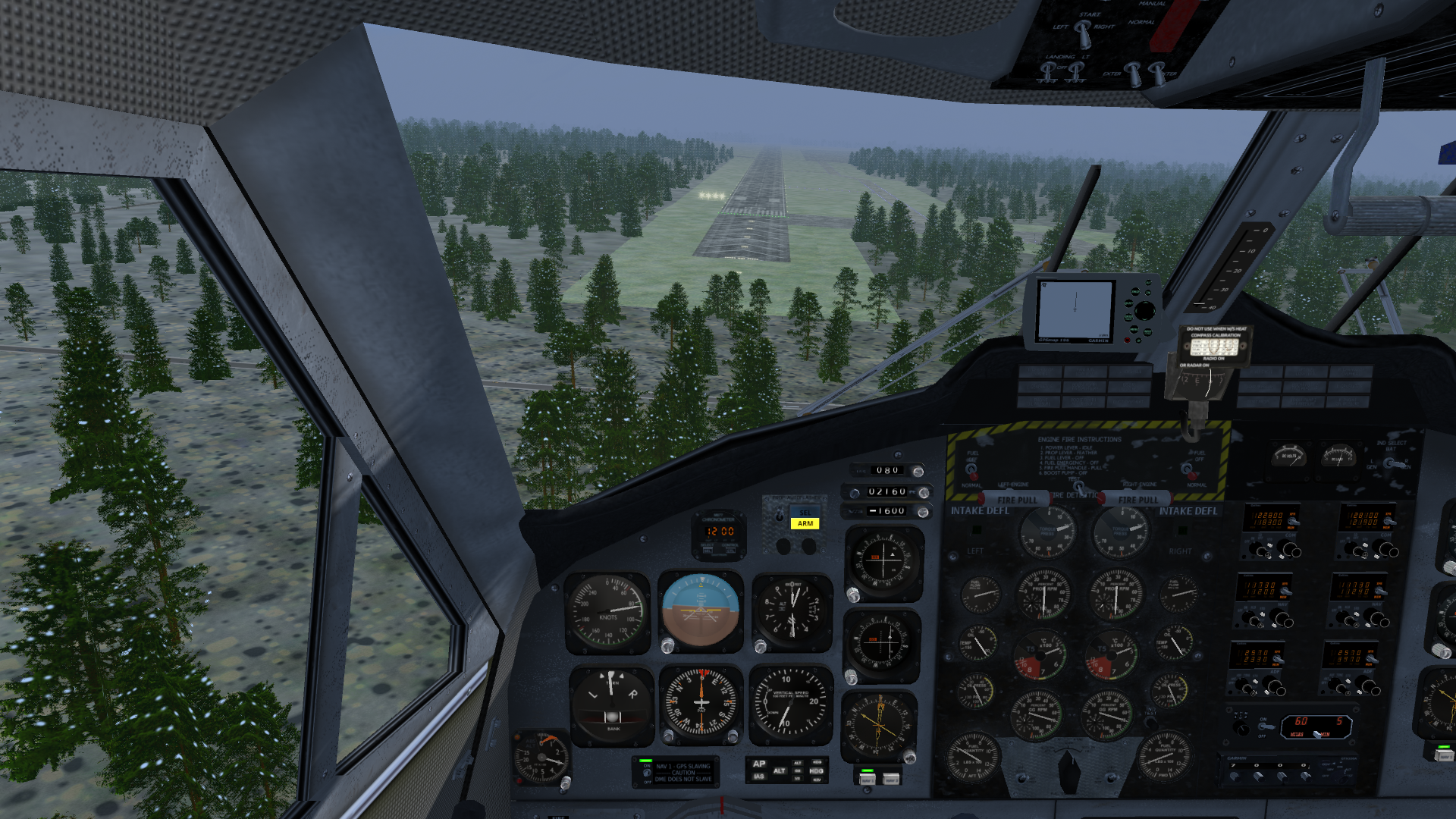 Steep final approach at Goose Bay (CYYR).